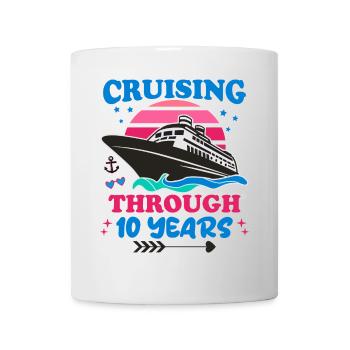 Cruising Through 10 Years Wedding Anniversary - Mug - white - Front