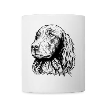 Irish Setter Portrait - Tasse - Weiß - Vorne