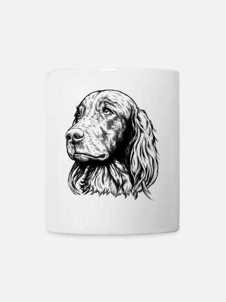 Portrait de setter irlandais - Mug blanc - blanc