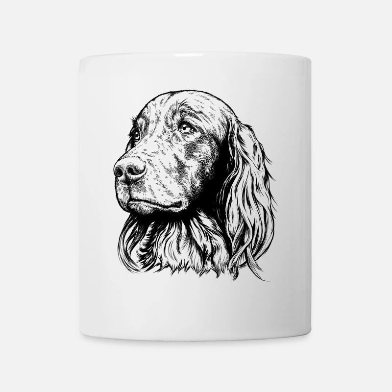 Irish Setter Portrait - Tasse - Weiß