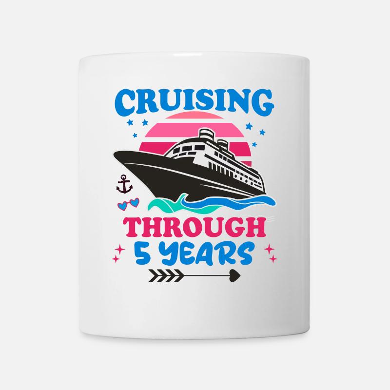 Cruising Through 5 Years Wedding Anniversary - Mug - white