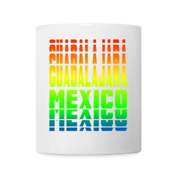 Guadalajara Mexiko Regenbogen Design - Tasse - Weiß - Vorne