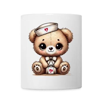 Bezaubernder Teddybär als Krankenschwester - Tasse - Weiß - Vorne