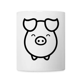 cochon - Mug blanc - blanc - Devant