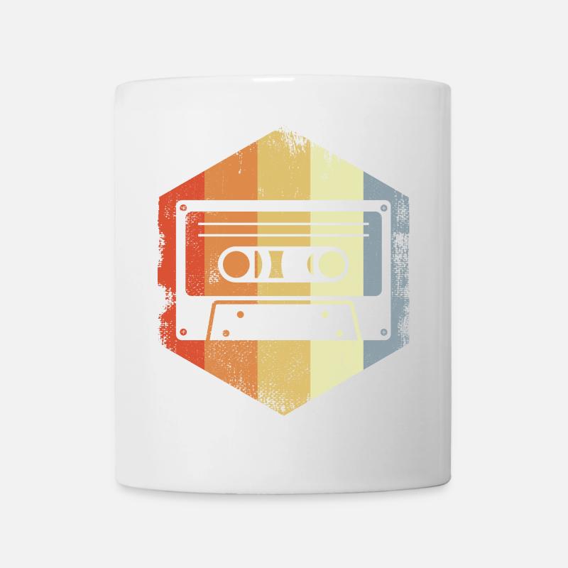 Cassette rétro des années 80 - Mug blanc - blanc