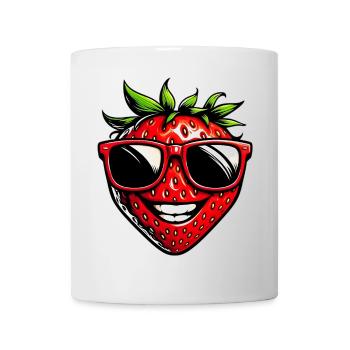 Strawberry with Sunglasses - Mug - white - Front