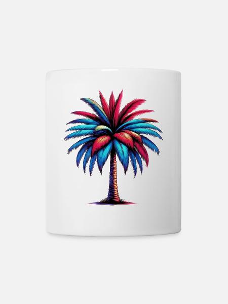 Palme - Tasse - Weiß