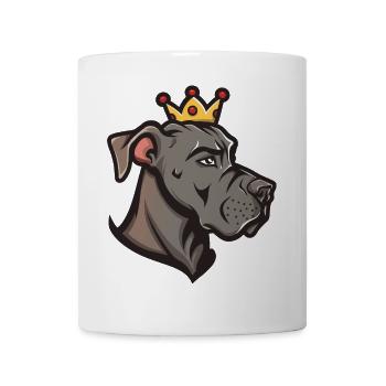 Great Dane Dog Head Crown - Mug - white - Front