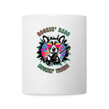 Rockin' Bass, Rockin' Vibes! - Tasse - Weiß - Vorne