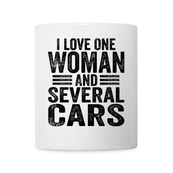 I Love One Woman And Several Cars Funny Mechanic - Mug - white - Front