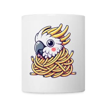 Oiseau mignon Cacatoès Oiseau de paradis Spaghetti Monster - Mug blanc - blanc - Devant