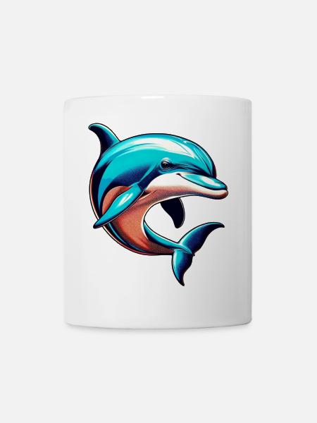 Delfin - Tasse - Weiß