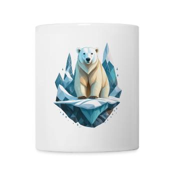 Eisbär auf Eisscholle im Klimawandel - Tasse - Weiß - Vorne