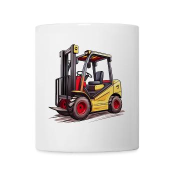 Gabelstapler - Tasse - Weiß - Vorne