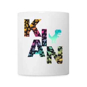 KIAN - Schöner Jungen Name mit Dinosaurier - Tasse - Weiß - Vorne