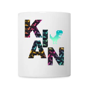 KIAN - Schöner Jungen Name mit Dinosaurier - Tasse - Weiß - Vorne