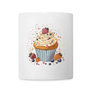 Cupcake aux baies - Mug blanc - blanc - Devant