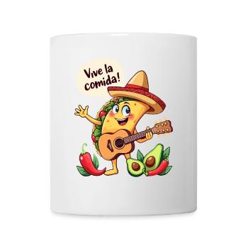 Taco Fiesta avec guitare et flair hispanique - Mug blanc - blanc - Devant