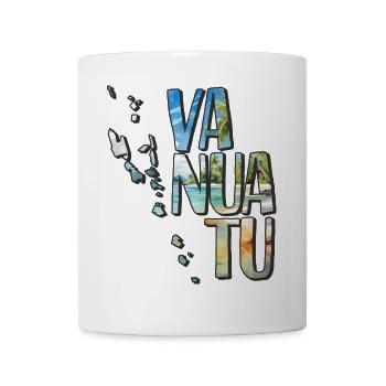 Aquarell Landkarte Vanuatu - Tasse - Weiß - Vorne