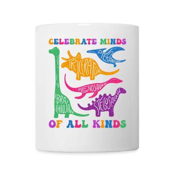 Celebrate Minds Of All Kinds - Autism Awareness - Mug blanc - blanc - Devant