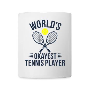 Tennis T-Shirt Mondes Okayest Joueur de Tennis Drôle - Mug blanc - blanc - Devant
