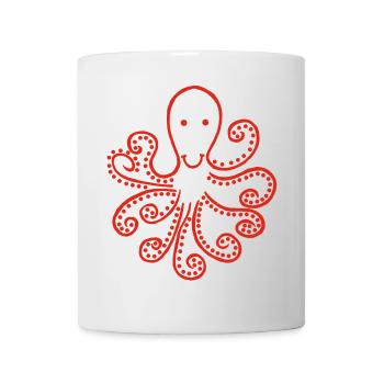 Seltsamer roter Oktopus - Tasse - Weiß - Vorne