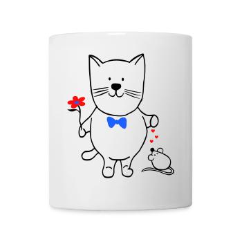 Cat and Mouse - Mug - white - Front