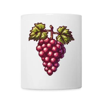 Grapes Pixel Icon - Mug - white - Front
