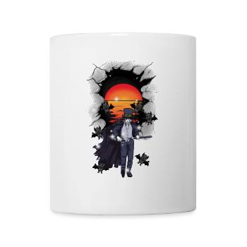 Horror Halloween Fleddermäuse Schwertkämpfer - Tasse - Weiß - Vorne
