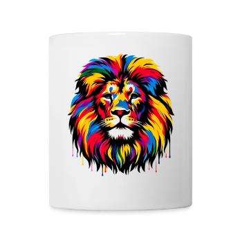 Löwe - Tasse - Weiß - Vorne