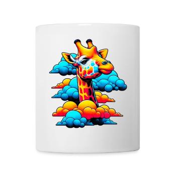 Giraffe with head in cloud clouds - Mug - white - Front
