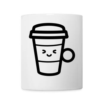 Kaffeebecher - Tasse - Weiß - Vorne