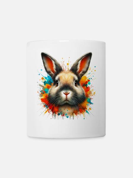 Kaninchen - Tasse - Weiß
