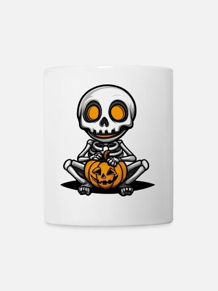 Skelett Comic Halloween - Tasse - Weiß