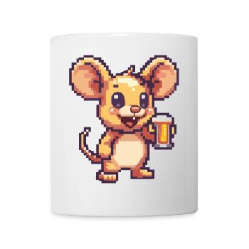 Mouse Beer Pixel - Mug - white - Front
