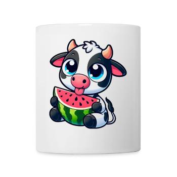 Süße Kuh Ochse Bulle Wassermelone Sommer Früchtig - Tasse - Weiß - Vorne