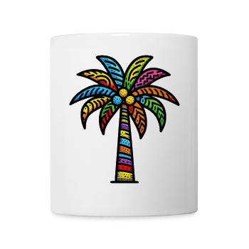 Palme - Tasse - Weiß - Vorne