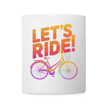 Vibrant Riding Bicycle Design - Mug - white - Front