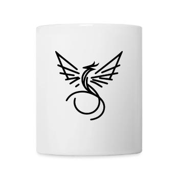 fliegender Drache, mythisches Wesen in Lineart - Tasse - Weiß - Vorne