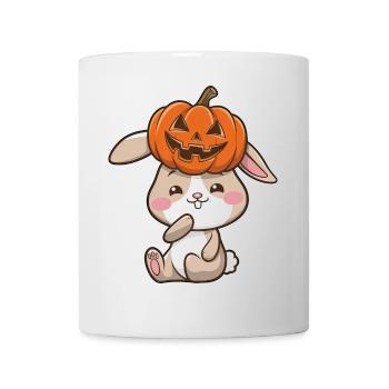Süßer Halloween Hase Kürbis Cartoon Oktober - Tasse - Weiß - Vorne
