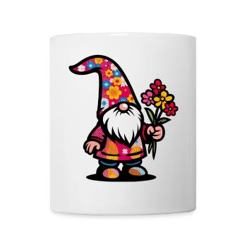 Gnome with Flowers - Mug - white - Front