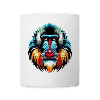 Singe mandrill - Mug blanc - blanc - Devant