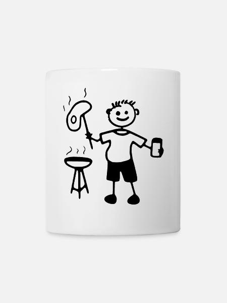 Joy of grilling, BBQ and parties on the grill unframed - Mug - white