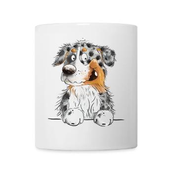 Funny Australian Shepherd Blue Merle - Mug - white - Front