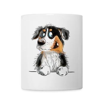 Funny Australian Shepherd Black Tri - Mug - white - Front