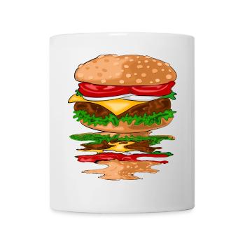 Hamburger - Mug blanc - blanc - Devant