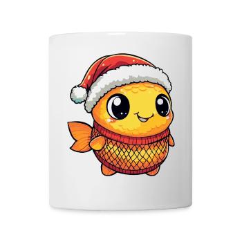 Noël du poisson rouge - Mug blanc - blanc - Devant