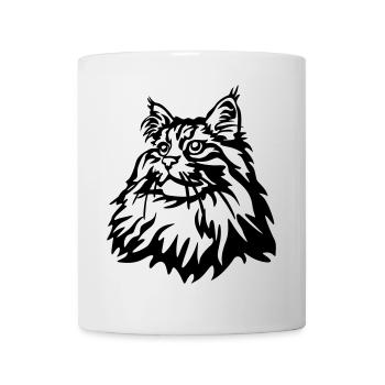 Norwegische Waldkatze - Tasse - Weiß - Vorne