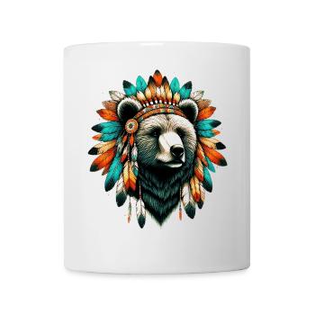Ours amérindien Peaux-rouges d’Amérique - Mug blanc - blanc - Devant