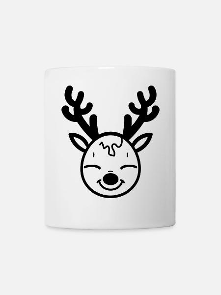 Weihnachtsrentiere - Tasse - Weiß